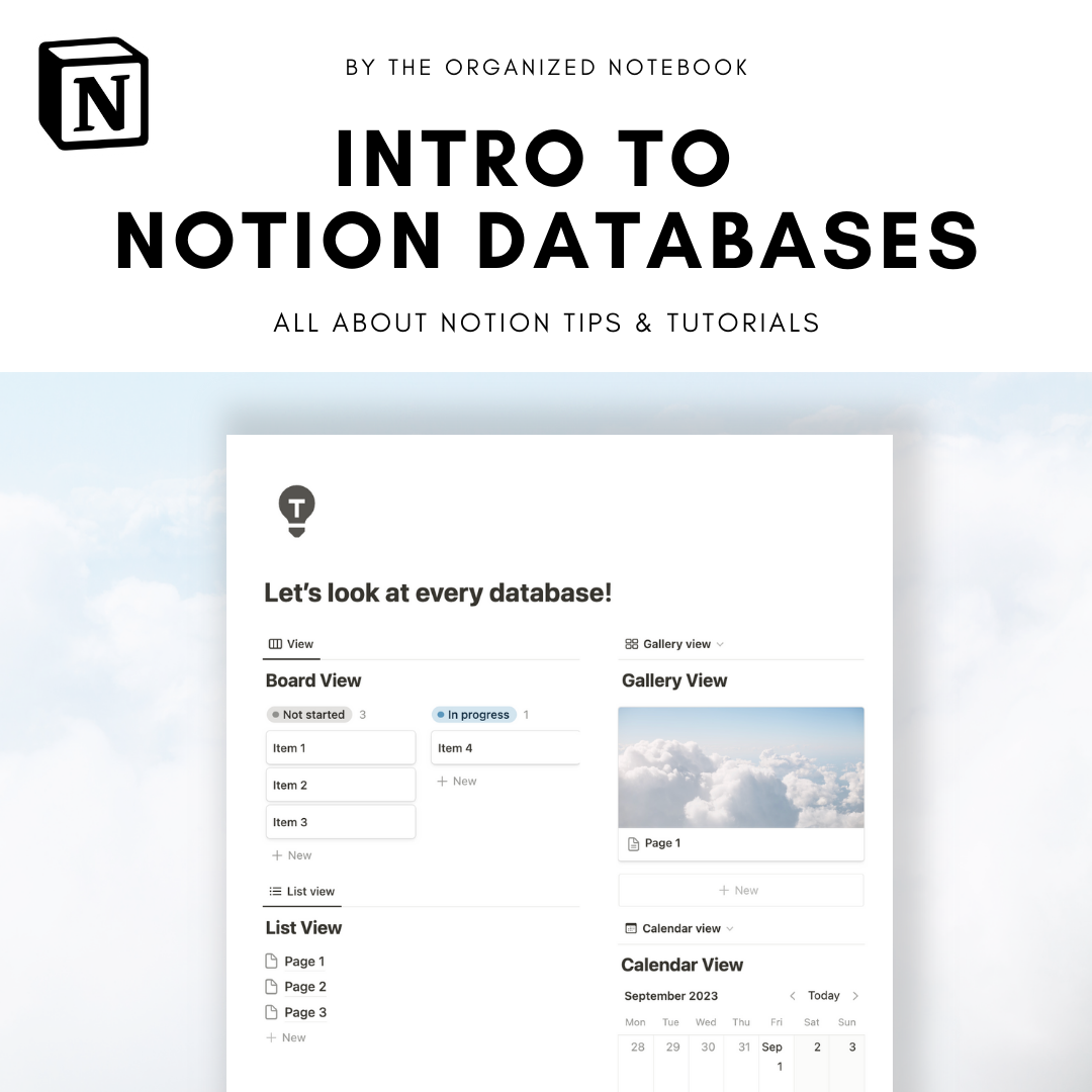 Intro to Notion's Database – The Organized Notebook