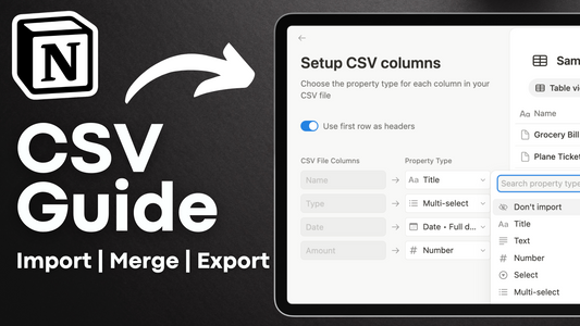 How to Import, Merge, and Export CSV Files in Notion (2025 Tutorial)