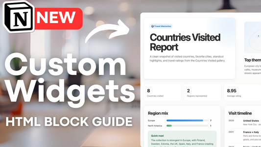 NEW Notion HTML Block: Create Interactive Widgets, Quizzes, Reports & More!