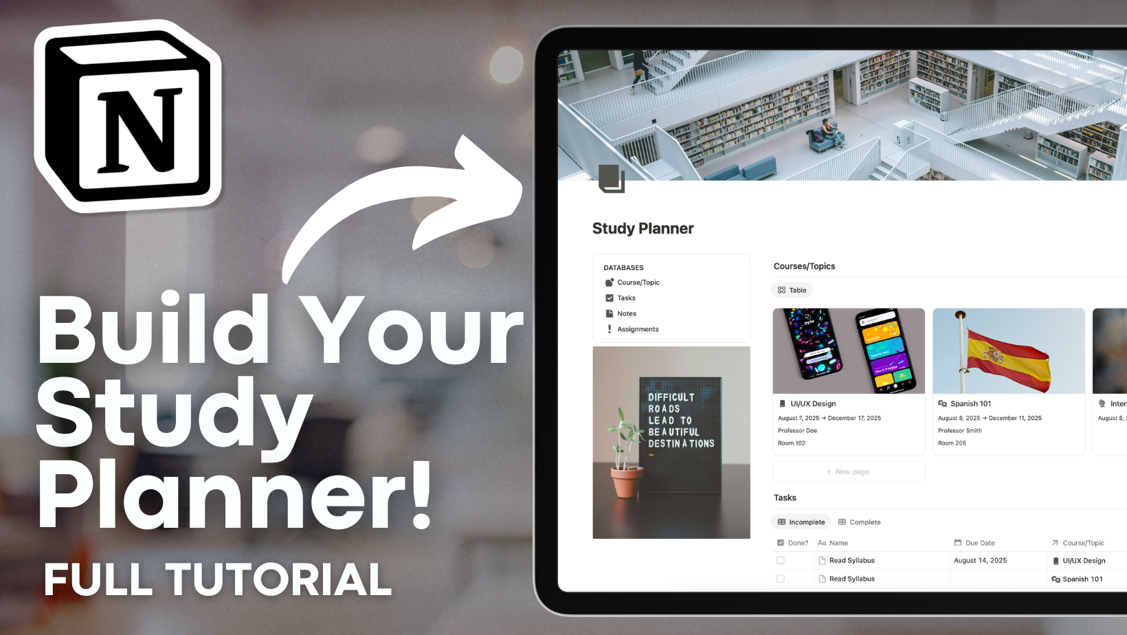 Create Your Perfect Notion Study Planner | Full Build & Tutorial – The ...