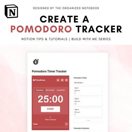 pomodoro timer tracker notion template build with me