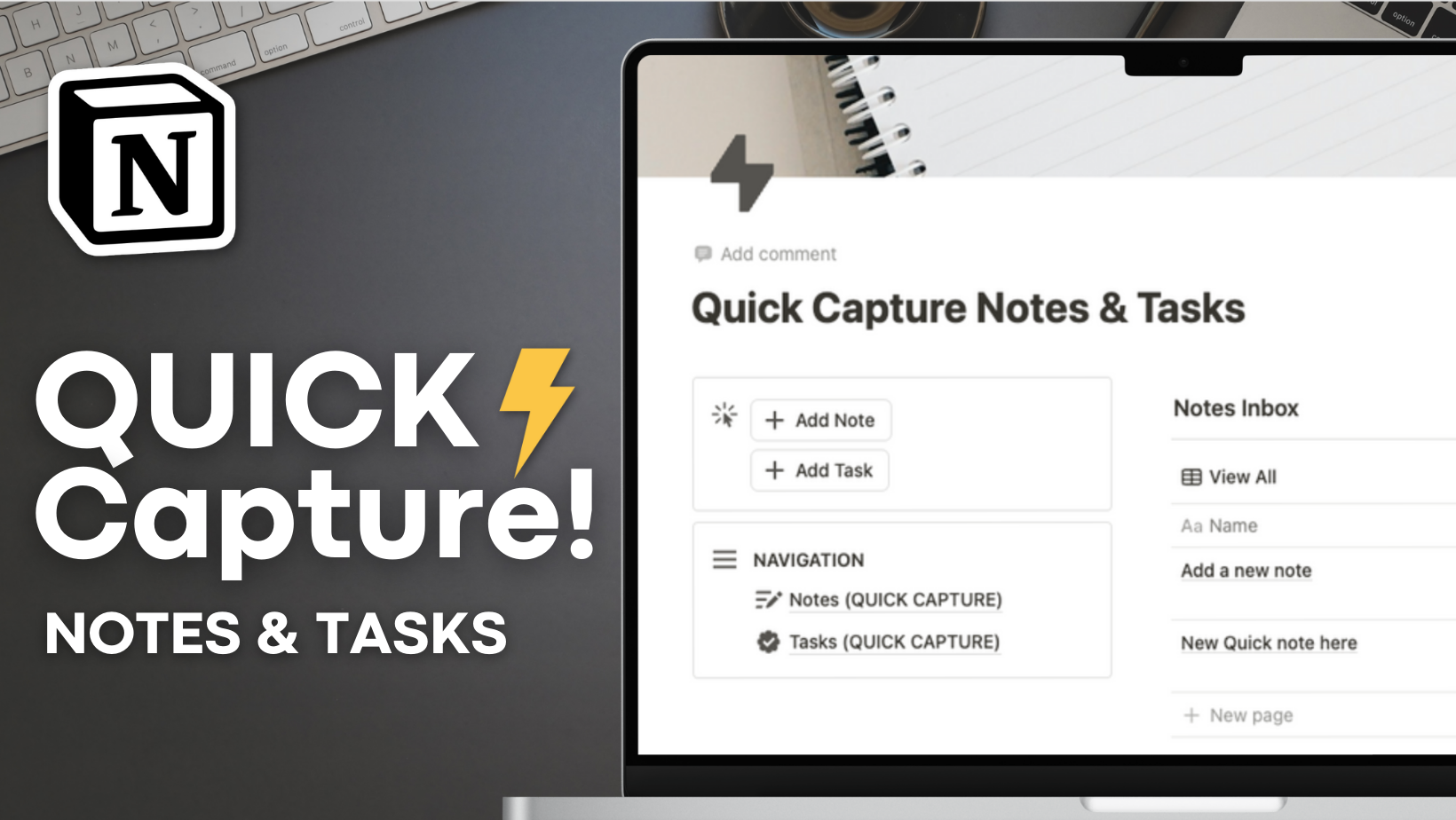 Create a QUICK Capture Notes & Task System! | Easy – The Organized Notebook