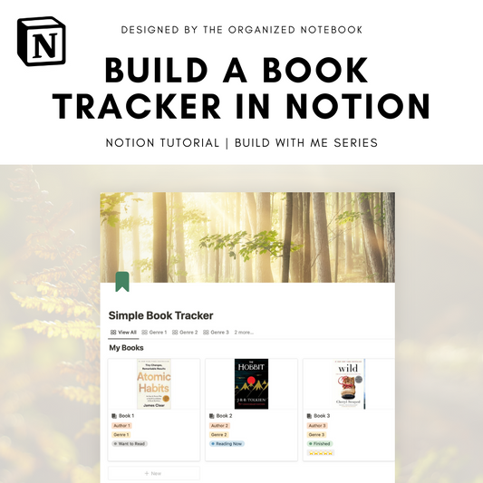 book tracker notion template build with me