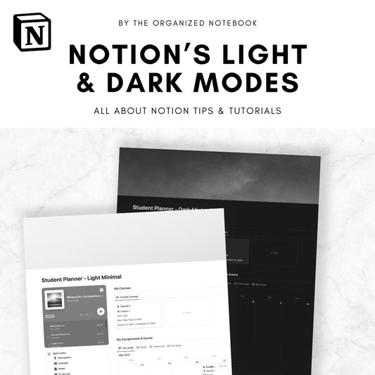 light and dark mode in Notion