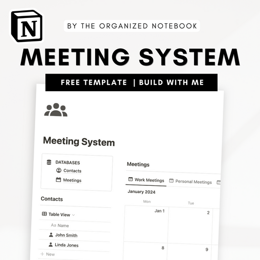 Notion meeting system free template