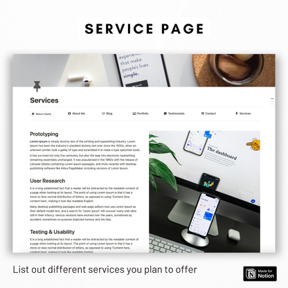 Portfolio Website Notion Template