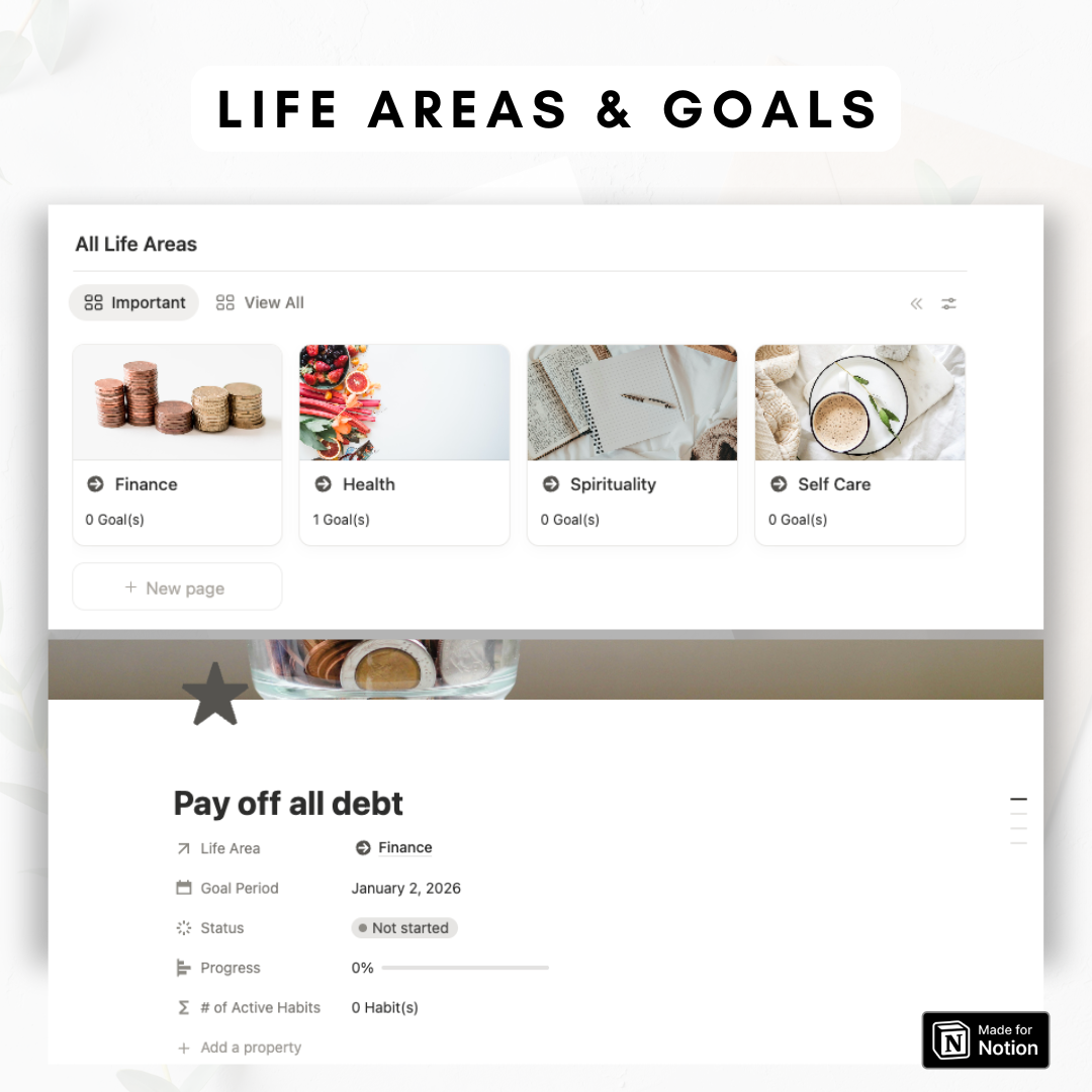 ULTIMATE Life Planner Notion Template