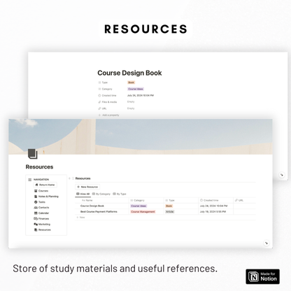 Ultimate Course Creator Dashboard Notion Template