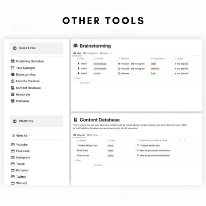 Content Planner + AI Notion Template