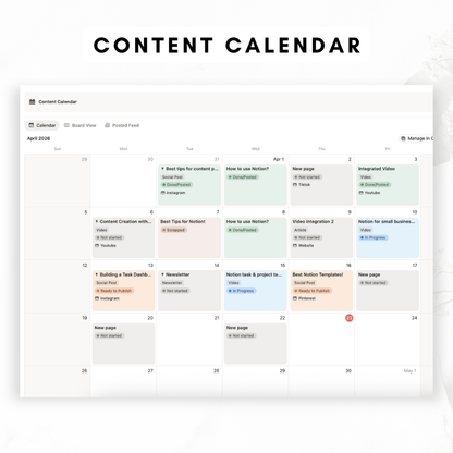 Content Planner Notion Template