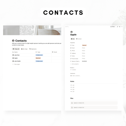 Content Planner Notion Template