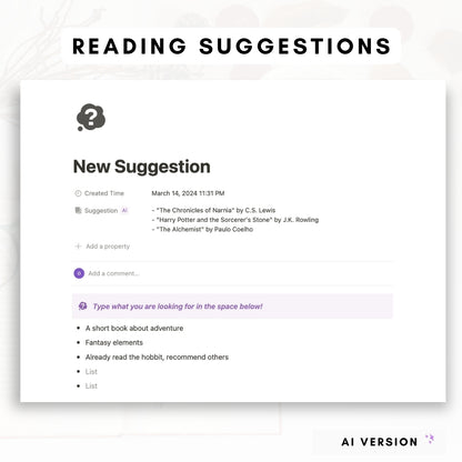 AI reading journal and book tracker
