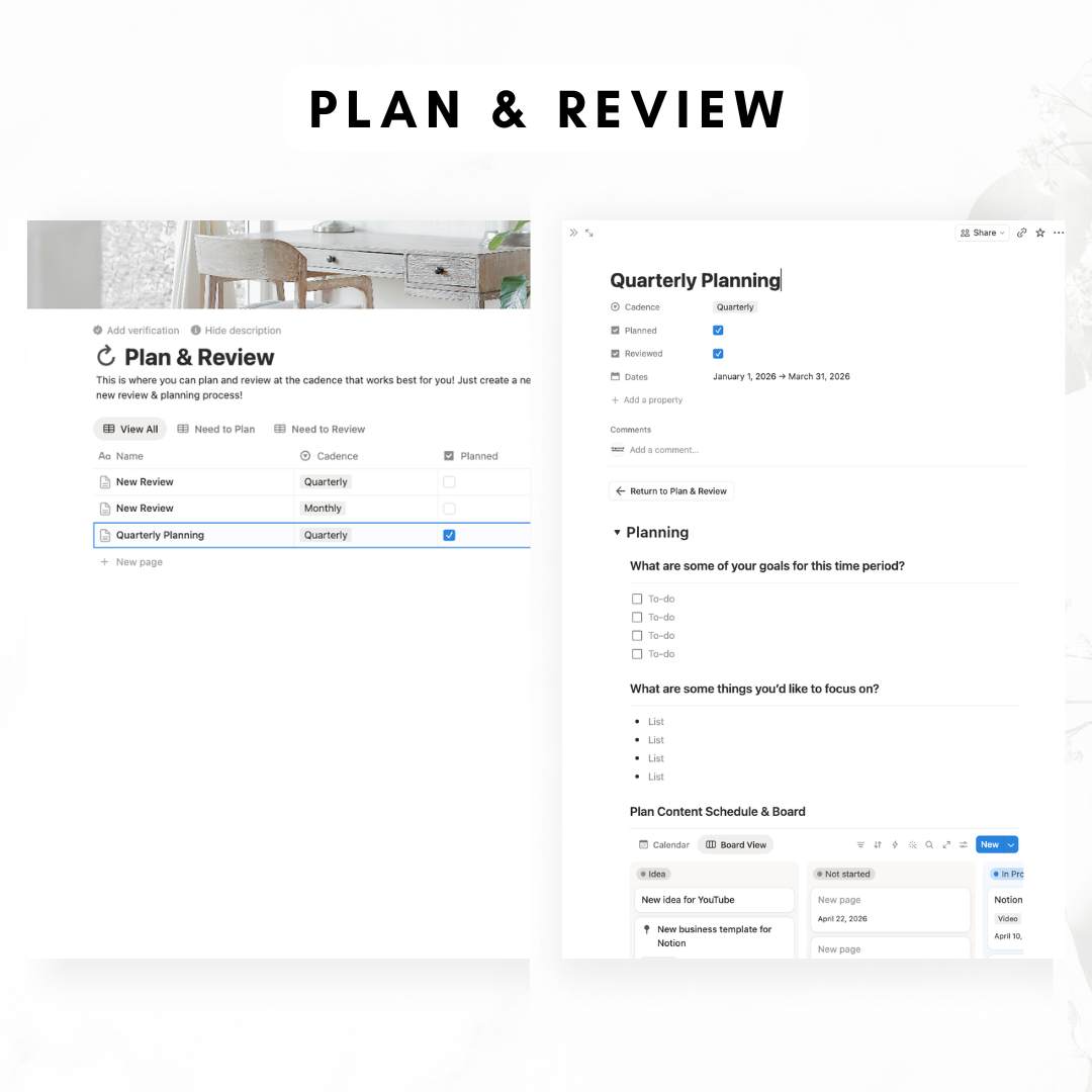 Content Planner Notion Template