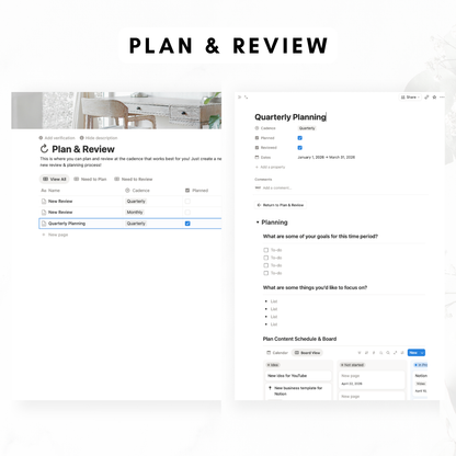 Content Planner Notion Template