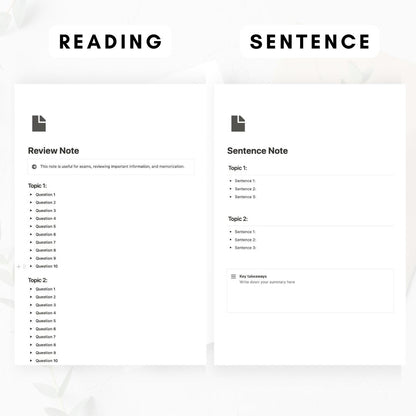Note-Taking Bundle + AI Notion Template