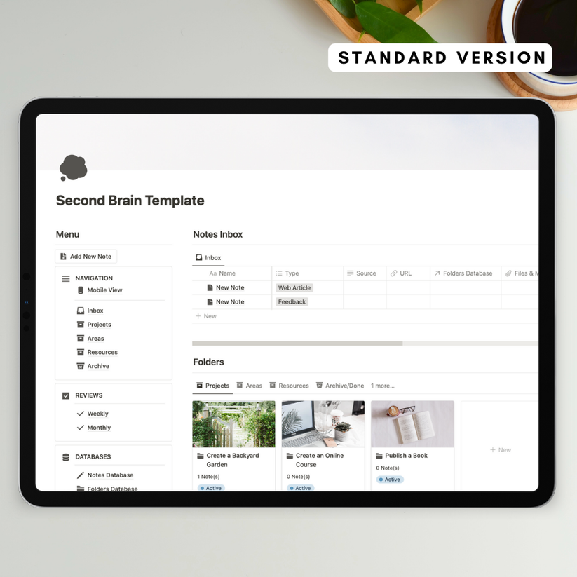 ULTIMATE Second Brain Notion Template – The Organized Notebook