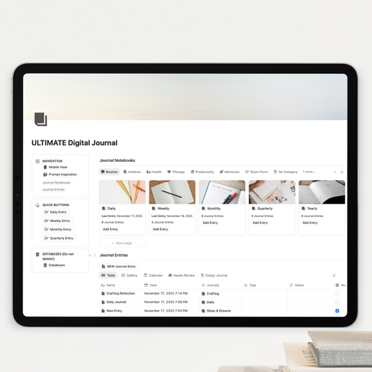 ULTIMATE Digital Journal Notion Template