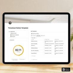 Timesheet Notion Template – The Organized Notebook