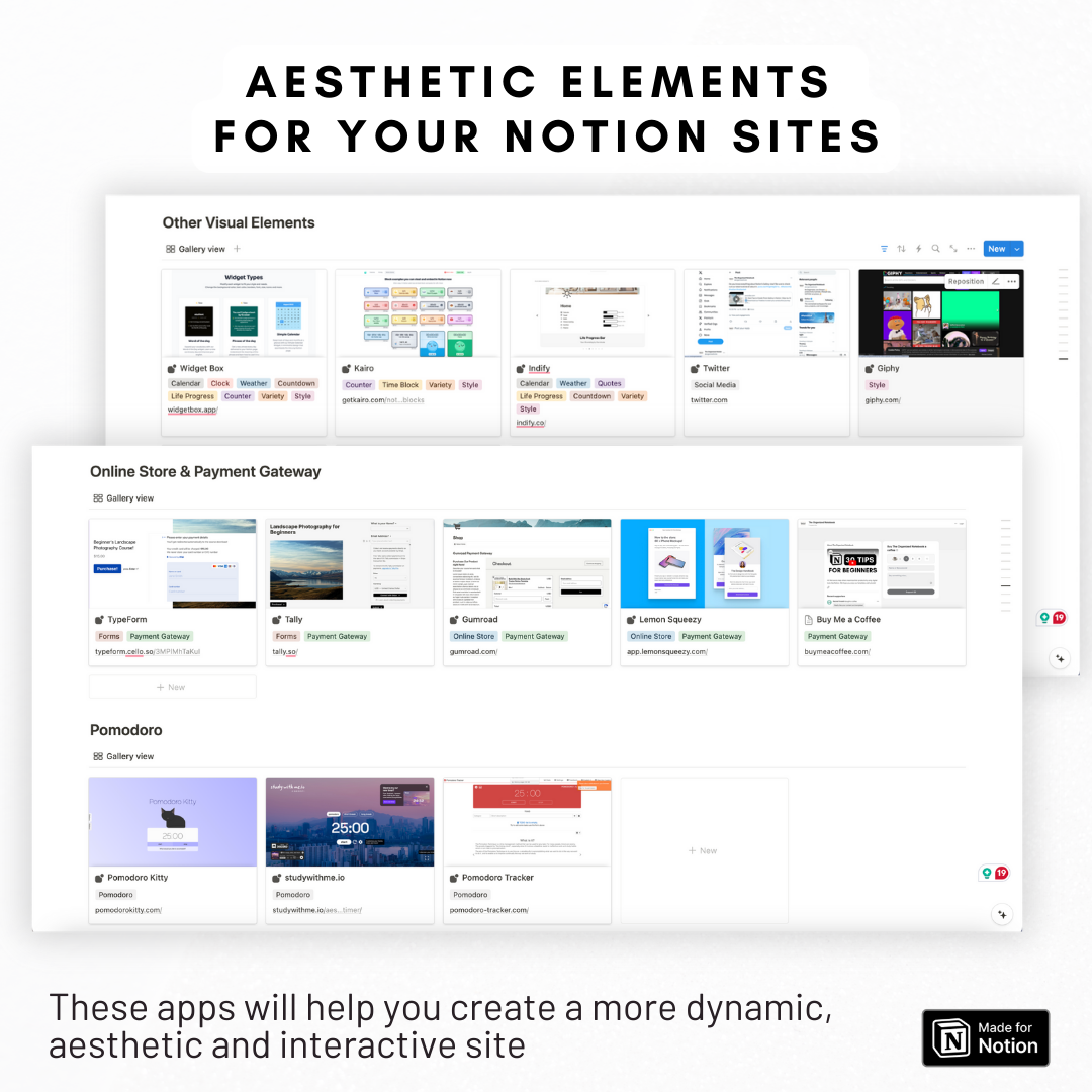 Notion Cheat Sheet: Embed Apps & Widgets