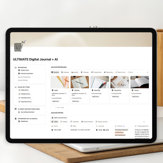 ULTIMATE Digital Journal Notion Template + AI