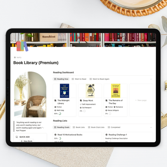 Book Library & Reading Journal Notion Template