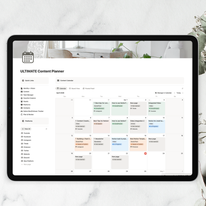 Content Planner Notion Template