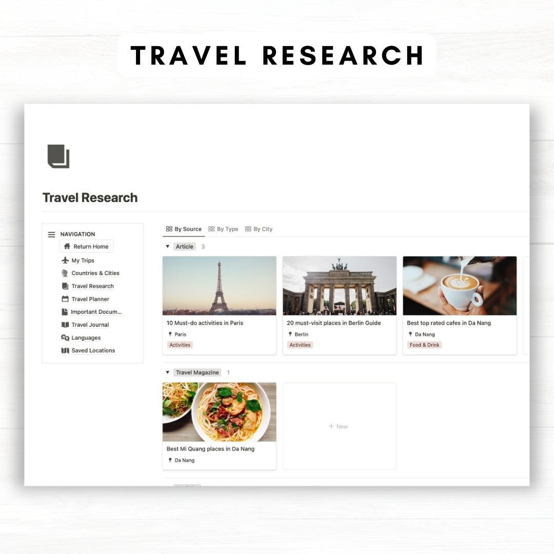 notion travel planner & journal premium