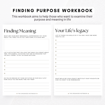 Mental Health Guided Workbooks  -  Digital Printable PDF | A4 & Letter size