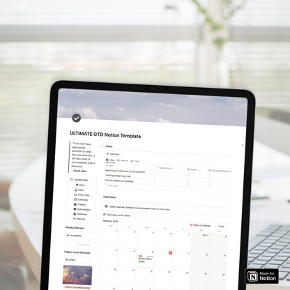 ULTIMATE Getting Things Done Notion Template