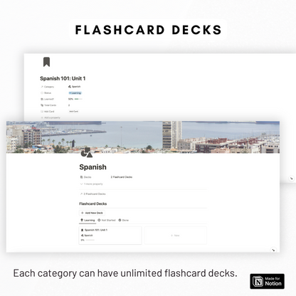 Flashcard Notion Template