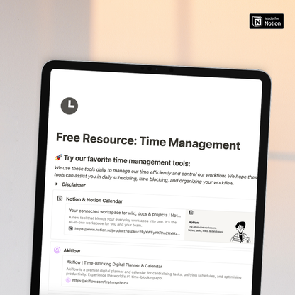 FREE Time Management Resources