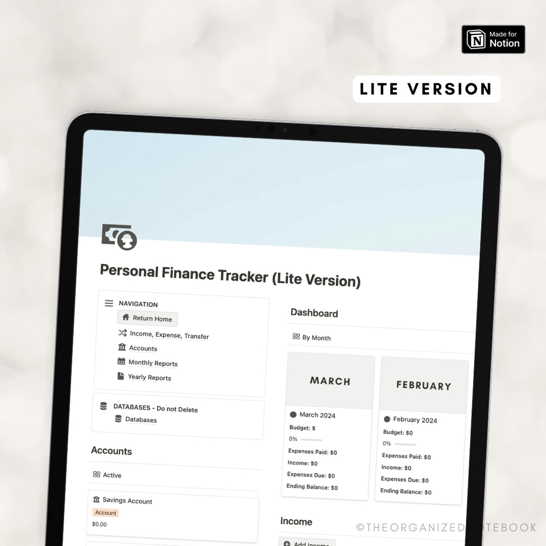 ULTIMATE Personal Finance Tracker Notion Template