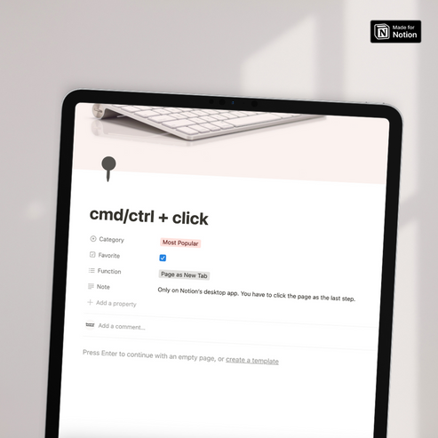 Notion Cheat Sheet: Keyboard Shortcuts – The Organized Notebook