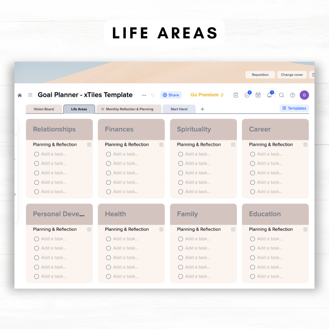 Goal Planner xTiles Template