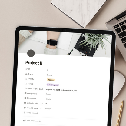 ULTIMATE Project & Task Manager Notion Template