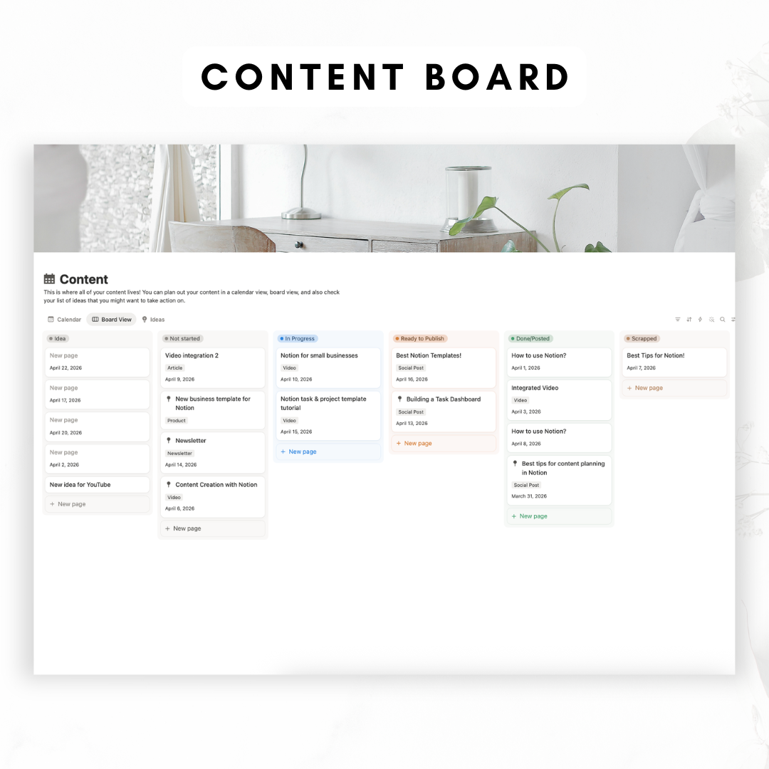 Content Planner Notion Template