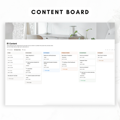 Content Planner Notion Template