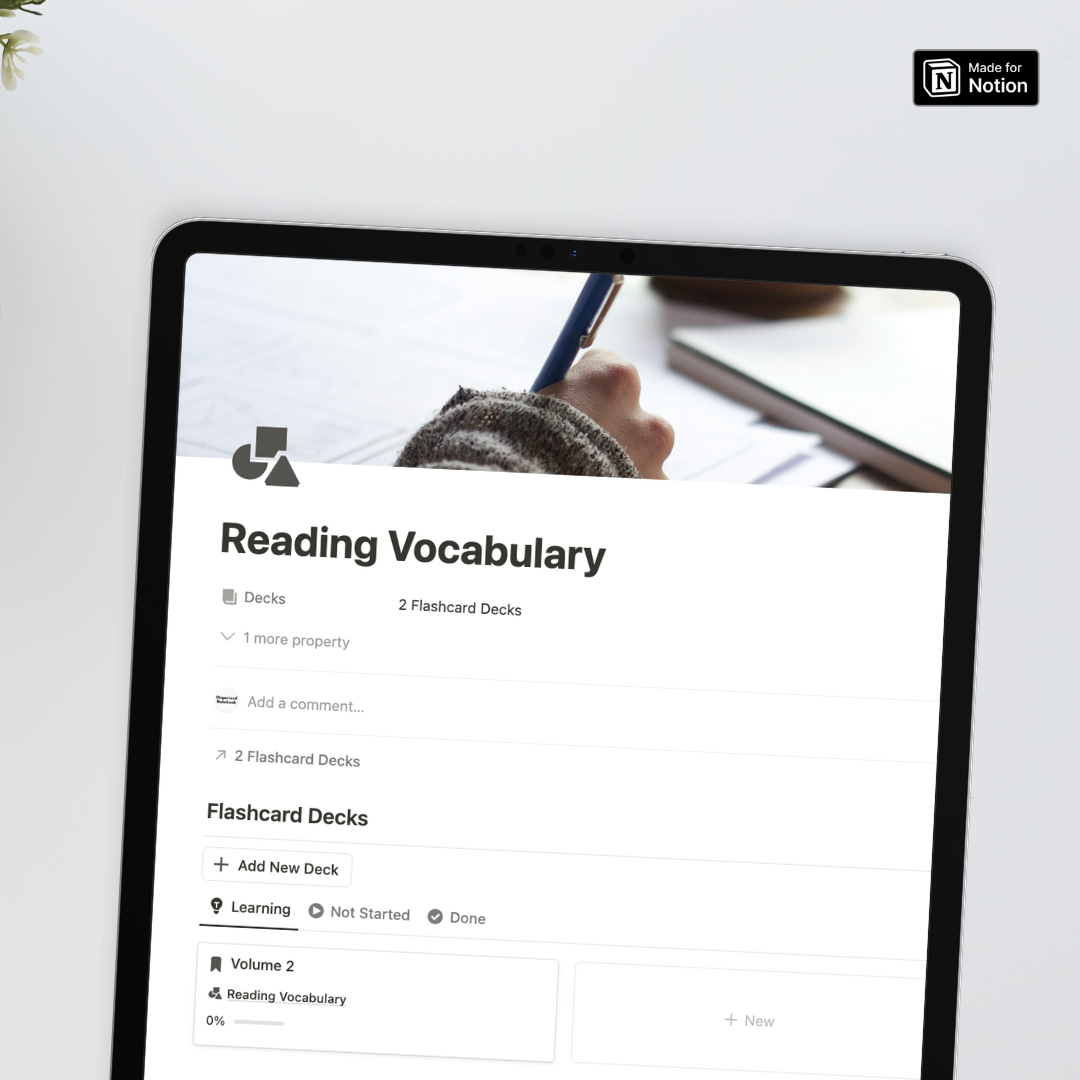 Flashcard Notion Template