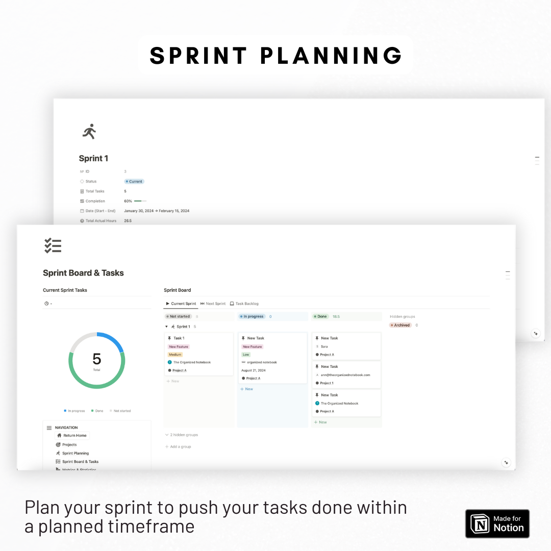 Contoh Task Notion ULTIMATE Project & Task Manager Notion Template – The Organized Notebook