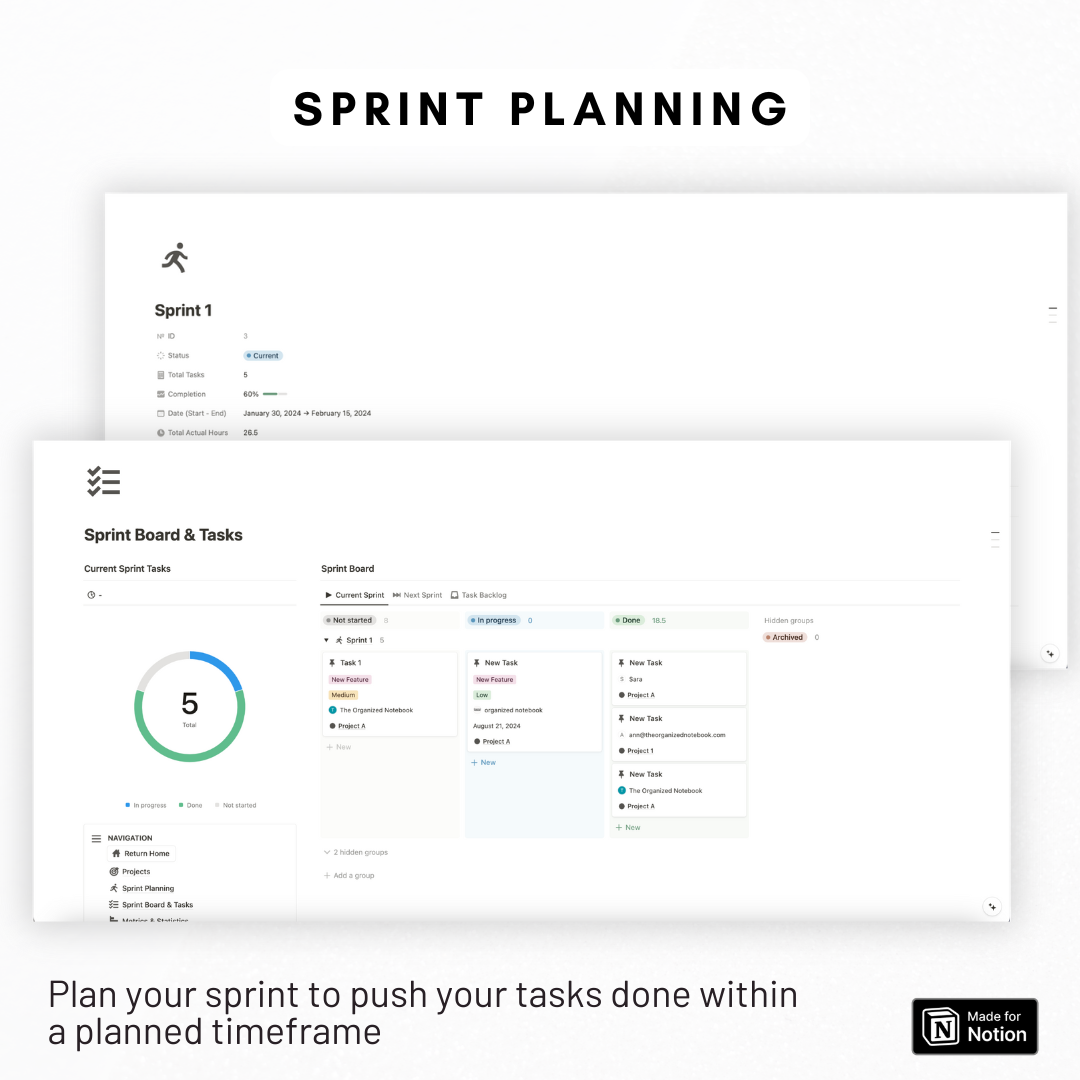 ULTIMATE Project & Task Manager Notion Template