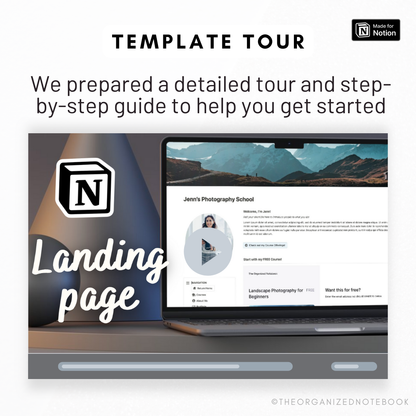 Digital Product Landing Page Website Notion Template