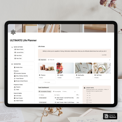 ULTIMATE Life Planner Notion Template