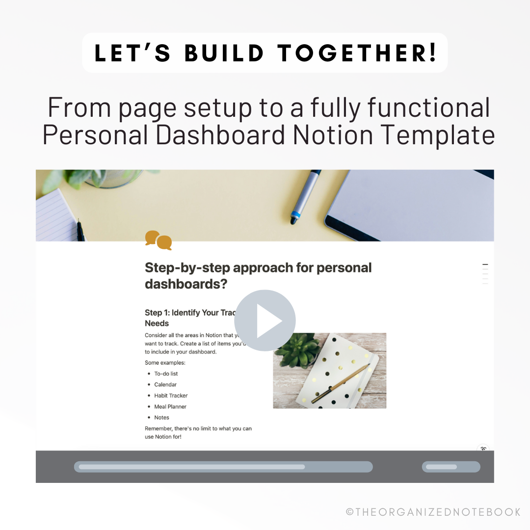 Notion Masterclass: Create a Simple & Effective Dashboard