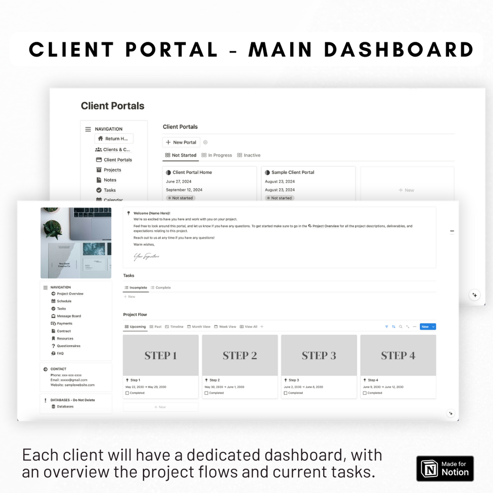 Ultimate Freelancer Dashboard & Client Portal Notion Template – The ...