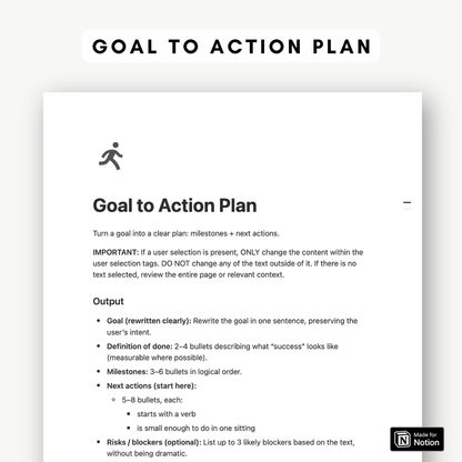 Clarity & Planning Notion AI Skill Pack