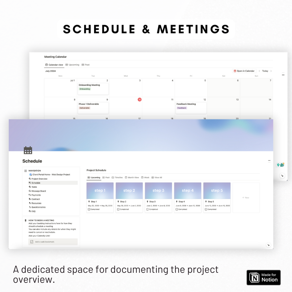 Project Client Portal Notion Template – The Organized Notebook
