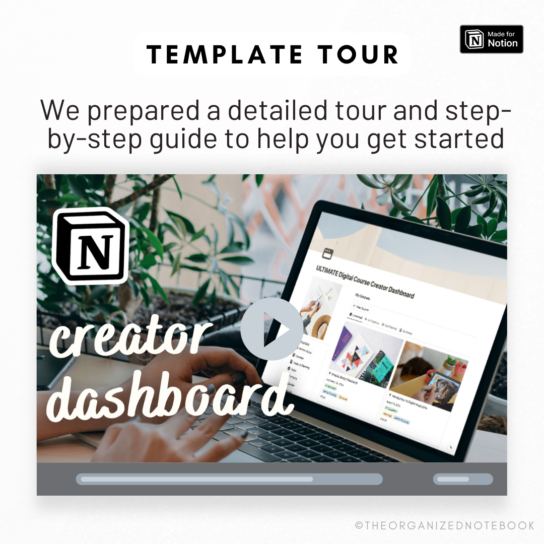 Ultimate Course Creator Dashboard Notion Template