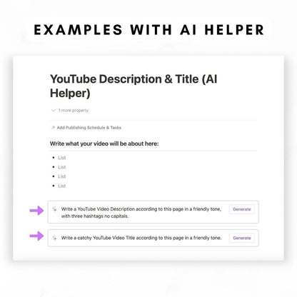 Content Planner + AI Notion Template
