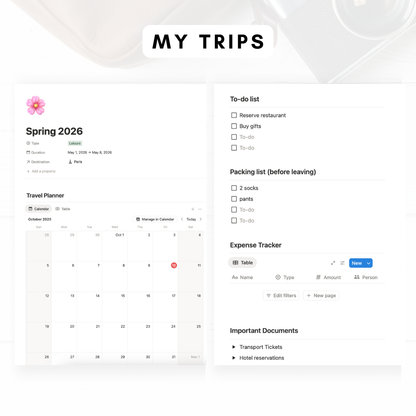 Travel Journal Notion Template