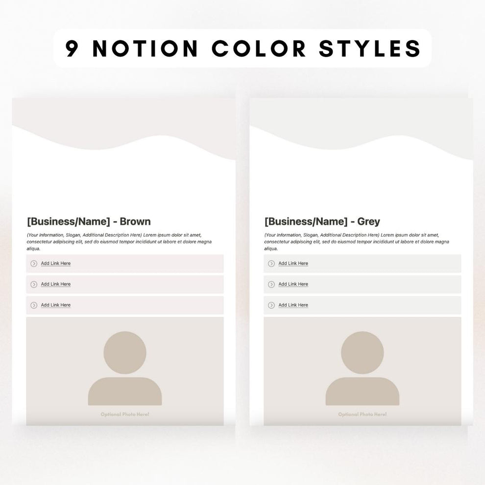 Notion Bio Notes Examples Link-in-Bio Notion Template Bundle – The Organized Notebook